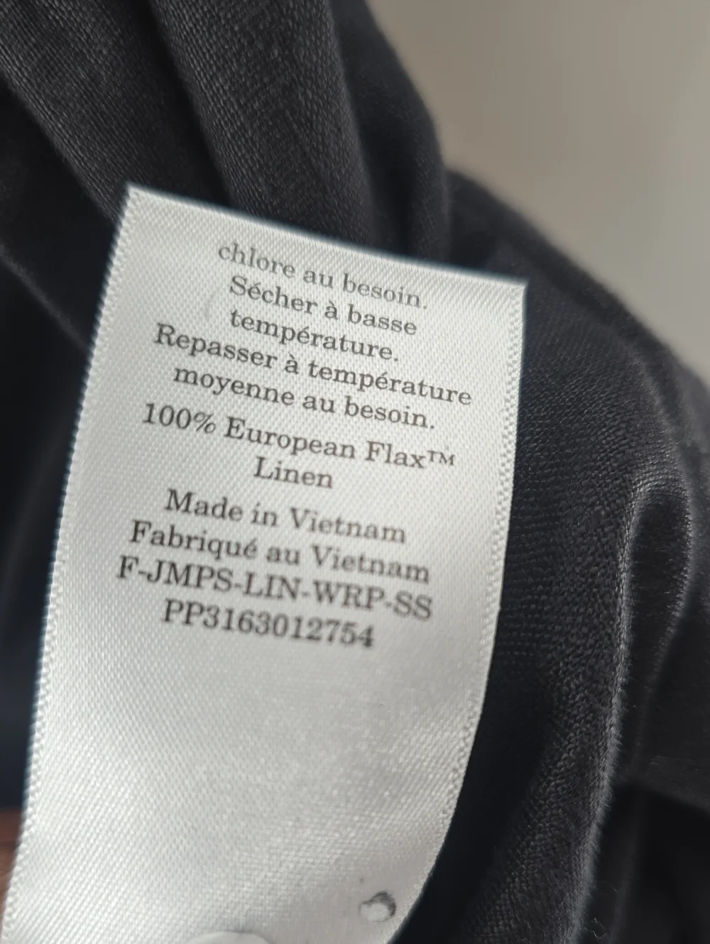 Everlane Black Linen Wide Leg Jumpsuit